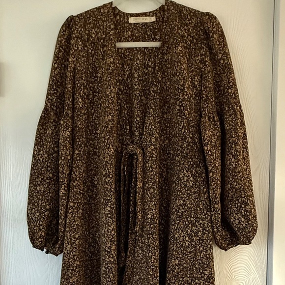 Christy Dawn Women’s Brown Floral Maxi Open Dress Size Small - Picture 12 of 12